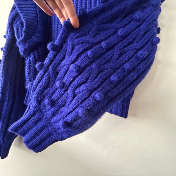 Anthropologie FARM Rio Braided Sweater in deep blue - Picture 3 of 15